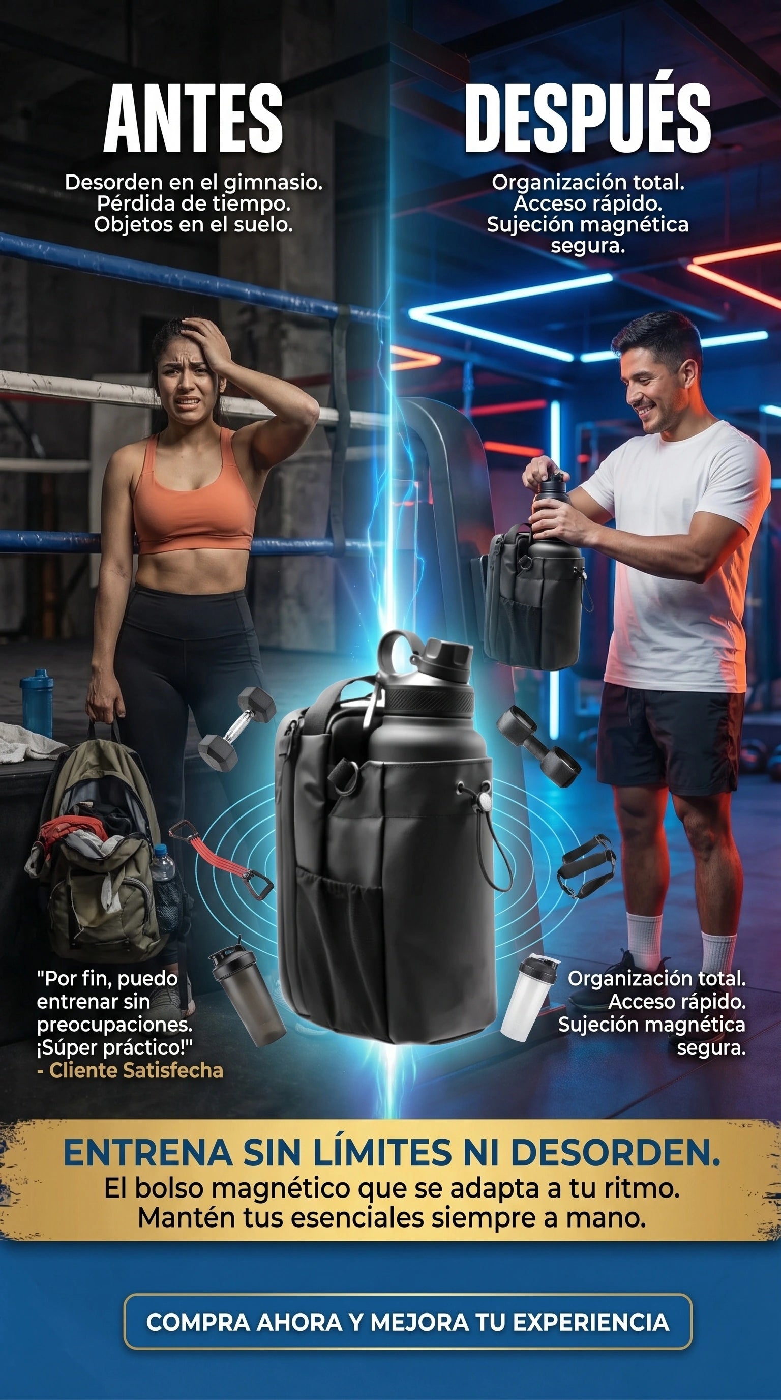 before_after - BOLSO MAGNETICO PARA GYM